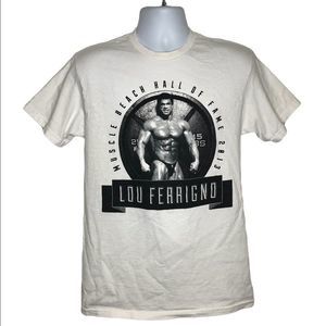 Rare! LOU FERRIGNO Vintage Muscle Beach Tee Shirt The Hulk Mens Sz M.